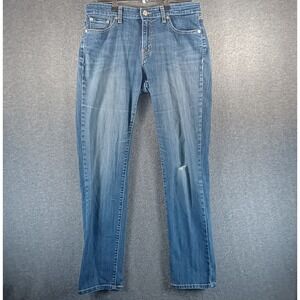 Levis Mid Rise Skinny Jeans Womens Size 12M‎ (31x32) Blue Denim Stretch Legging